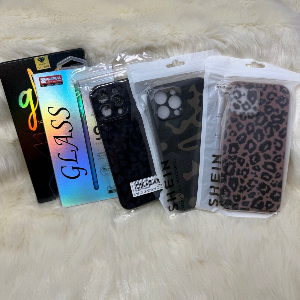 iPhone 13 Pro Max 3 Cases and Sets of Tempered Glass Screen Protectors Bundle